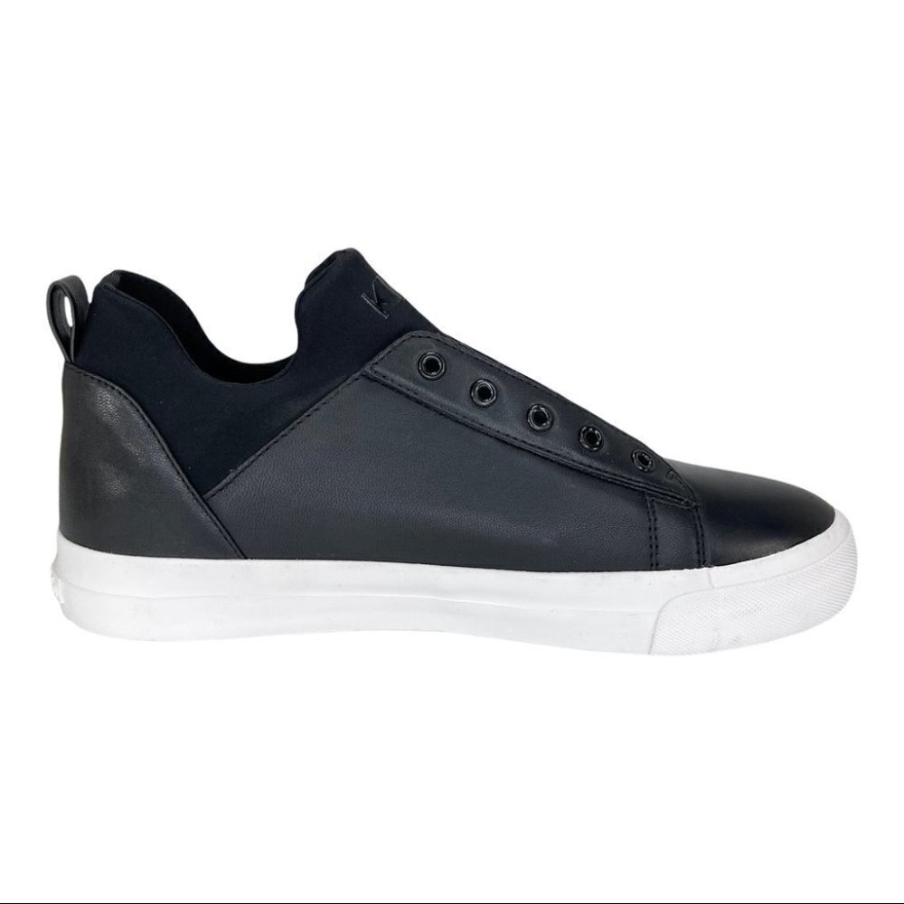 Calvin Klein Valorie Black Leather Neoprene Womens Sneakers Size 10M - Picture 4 of 15